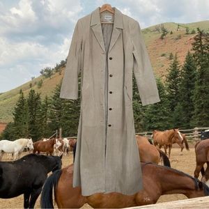 🔥 SOLD 🔥Vintage Suede Trench | S | Tan look